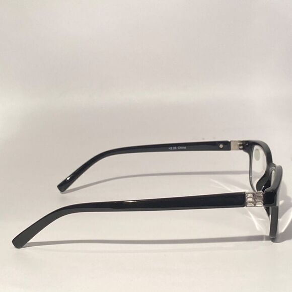 Reading Glasses 2.25 Black Rectangular Frames Readers NWT - Picture 6 of 8